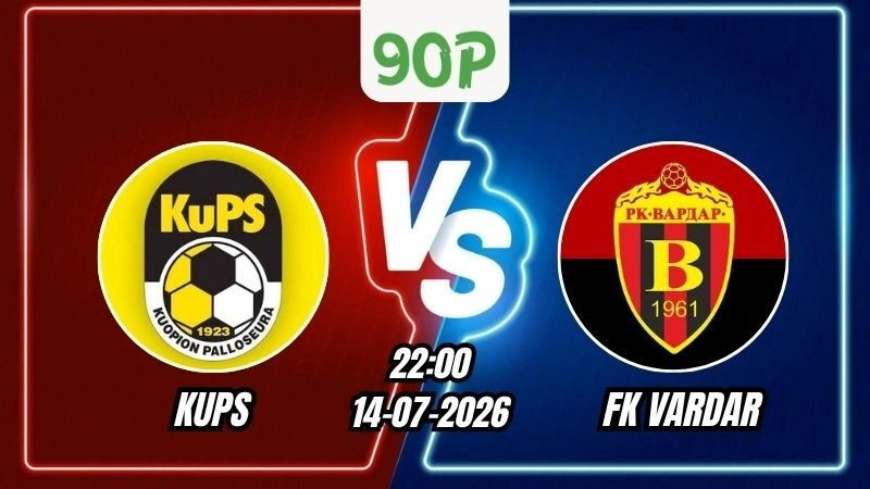 Nhận định KuPS vs FK Vardar 22h00 ngày 14/07/2026